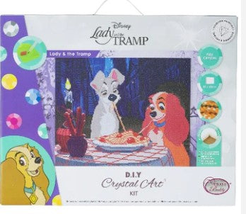 LADY AND THE TRAMP 40 X 50CM CRYSTAL ART KIT
