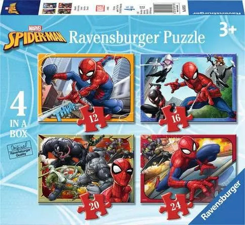 SPIDERMAN PUZZLE 4 IN A BOX
