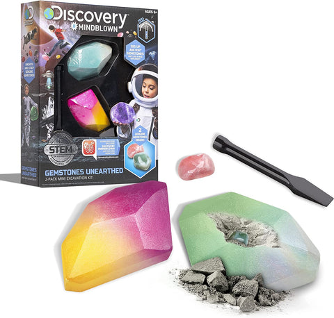 DISCOVERY 2-PACK MINI EXCAVATION KIT GEMSTONES UNEARTHED