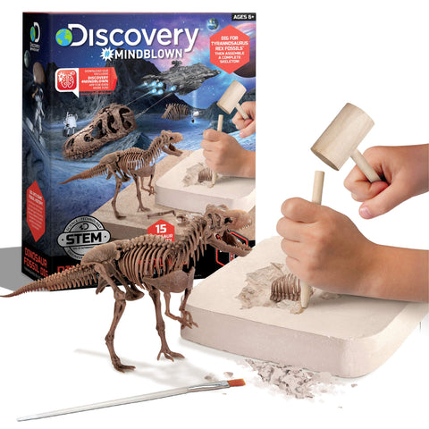 DISCOVERY MINDBLOWN 15 PIECE 3D DINO FOSSIL DIG EXCAVATION PUZZLE