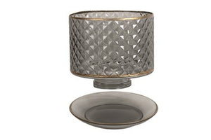 Jar Shade & Tray Set (Quilted Glass)