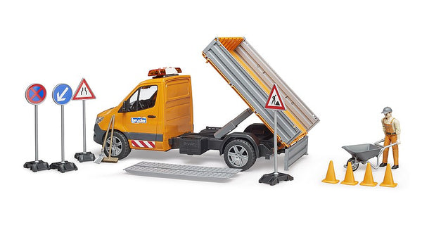 BRUDER MB SPRINTER MUNICIPAL VEHICLE WITH DRIVER AND ACCESSORIES 1:16 SCALE