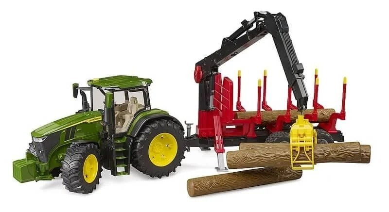 JOHN DEERE 7R 350 WITH FORRESTY TRAILER AND 4 LOGS