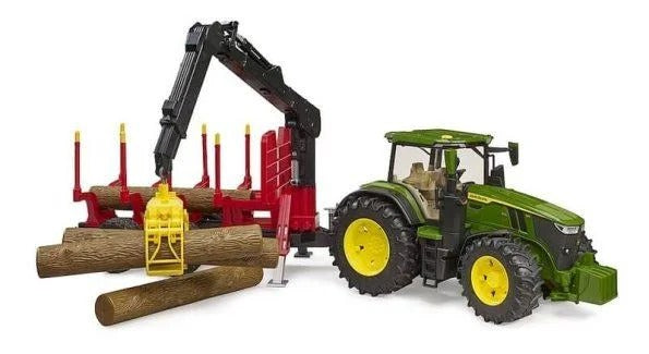 JOHN DEERE 7R 350 WITH FORRESTY TRAILER AND 4 LOGS