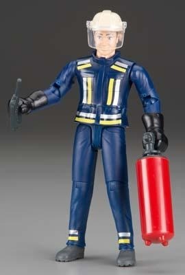 BRUDER BWORLD FIREMAN WITH ACCESSORIES