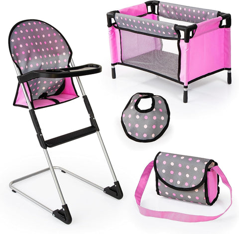 HIGH CHAIR SET WITH BED AND CAR SEAT