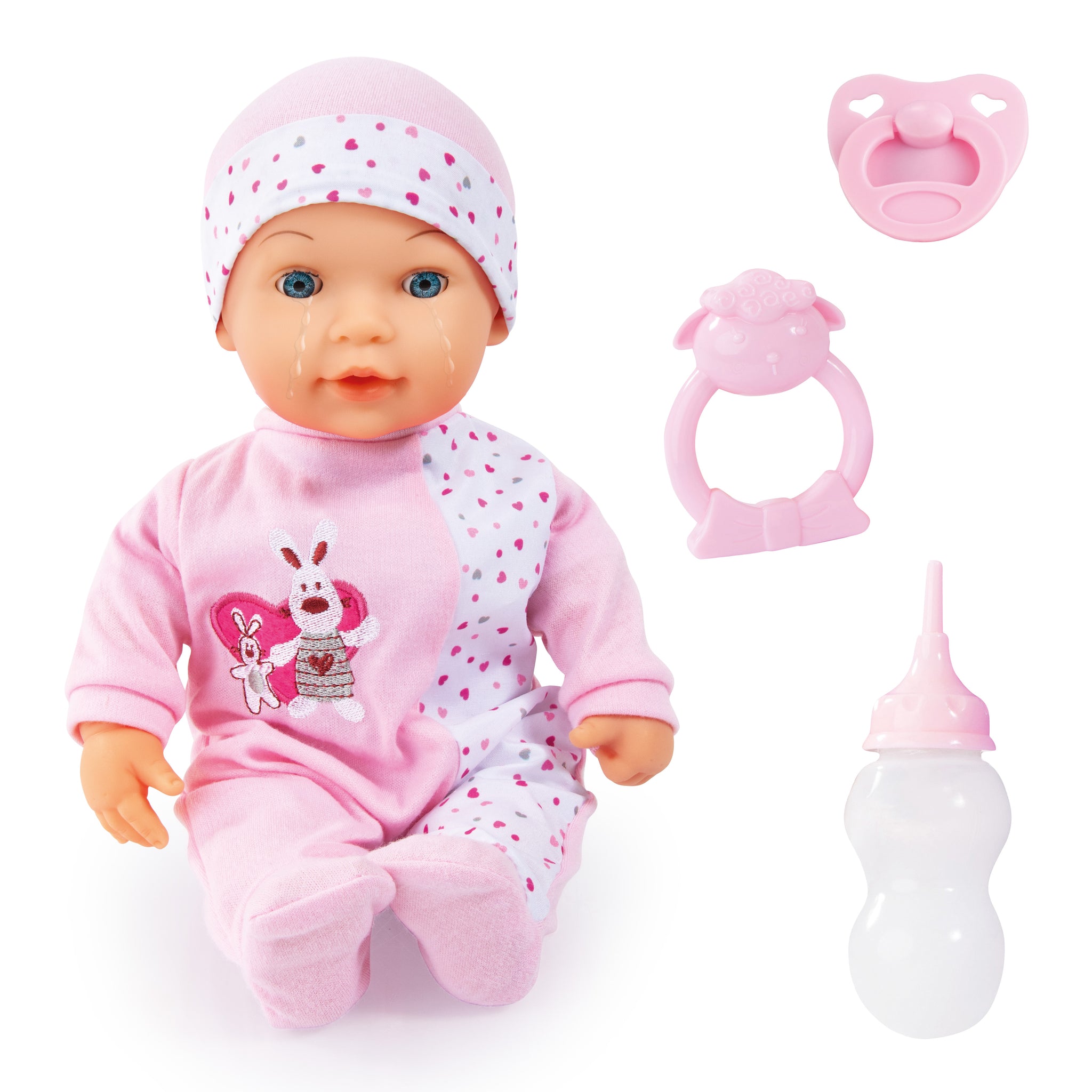 38CM TEARS BABY DOLL - BUNNY