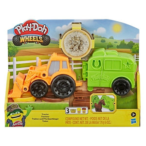 PLAYDOH WHEELS TRACTOR WITH HORSE TRAILER