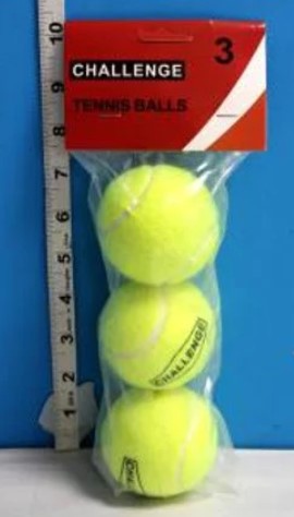 3 PACK OF CHALLENGER TENNIS BALLS