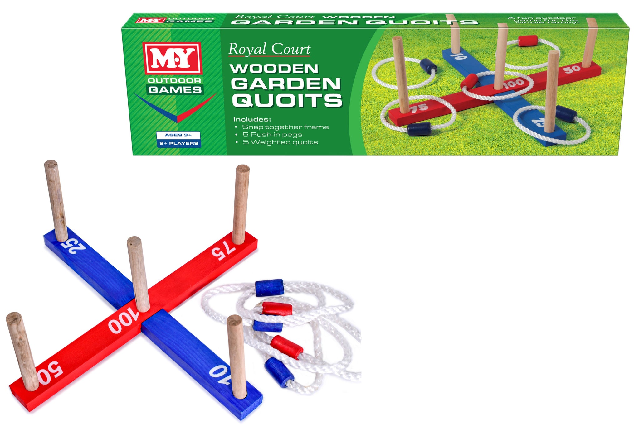 WOODEN GARDEN QUOITS OUTDOOR GAME