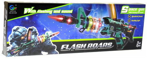 FLASH ROARS SPACE GUN WITH FLASHING & SOUNDS