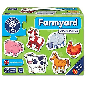 ORCHARD TOYS FARMYARD - SIX 2 PIECE PUZZLES