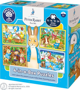 ORCHARD TOYS PETER RABBIT - 4-IN-A-BOX PUZZLES
