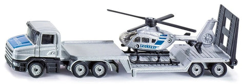 SIKU 1:87 POLICE LOW LOADER W/HELICOPTER