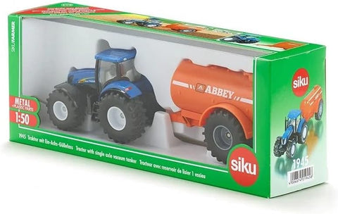 SIKU 1:87 NEW HOLLAND TRACTOR WITH ABBEY VACUUM TANKER