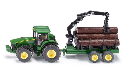 1:50 JOHN DEERE TRACTOR WITH FORESTRY TRAILER