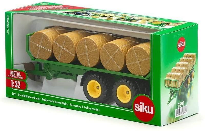 1:32 TRAILER W/ROUND BALE