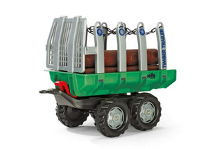 TWIN AXLE TRAILER W/LOGS