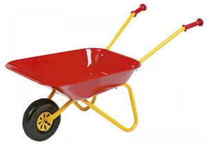 ROLLY RED METAL WHEELBARROW