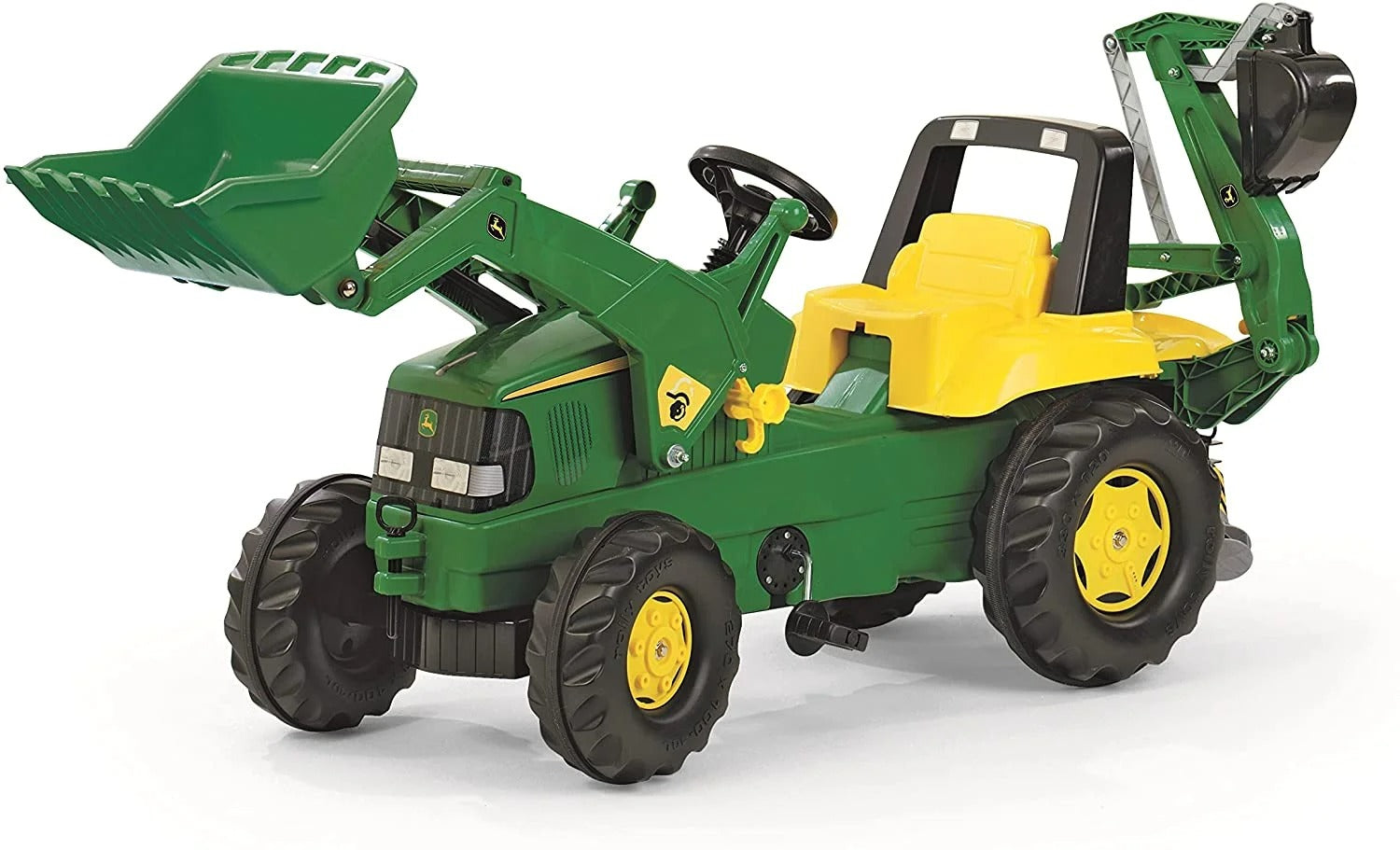 ROLLY PEDAL TRACTOR WITH LOADER AND REAR DIGGER