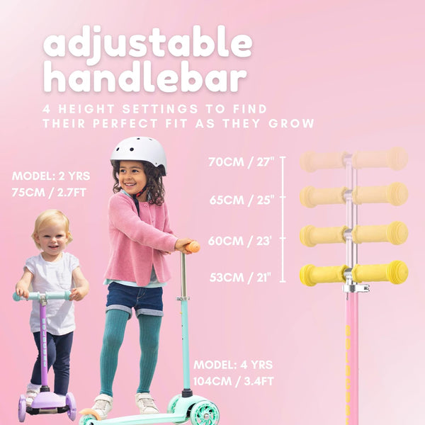 BOLDCUBE TEENY 3 WHEELED SCOOTER - PINK