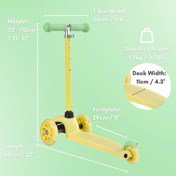 BOLDCUBE TEENY 3 WHEELED SCOOTER - PINK