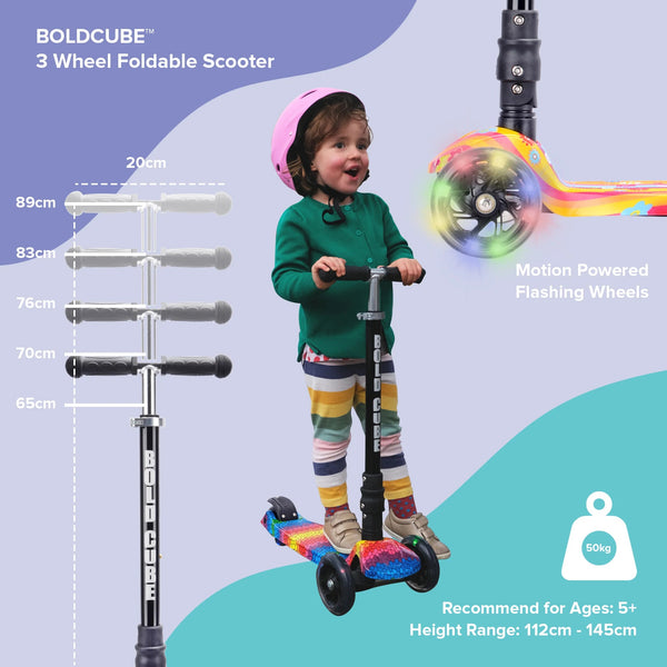 BOLDCUBE BIG 3 WHEEL SCOOTER - CRYSTAL RUBIX