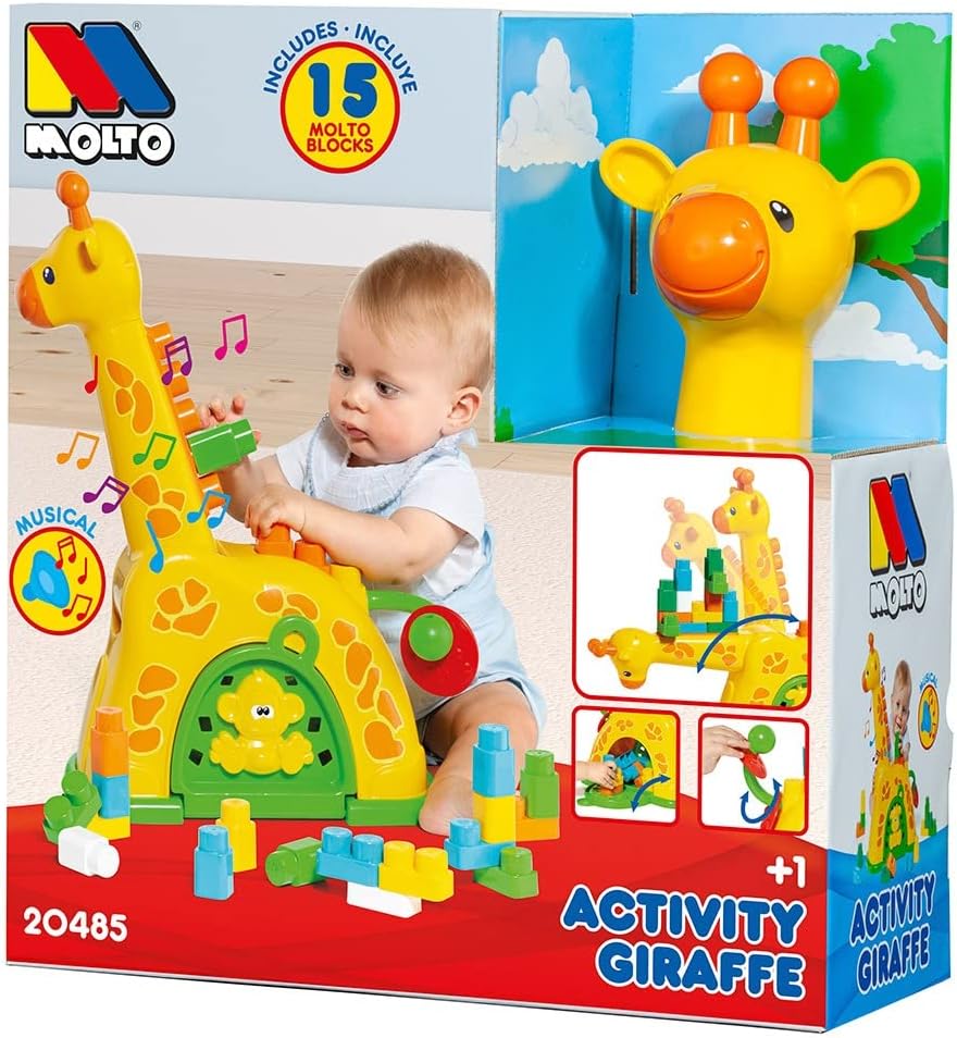 MOLTO ACTIVITY GIRAFFE WITH BUILDING BLOCKS