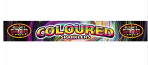 COLOUR 10" SPARKLERS PACK OF 5