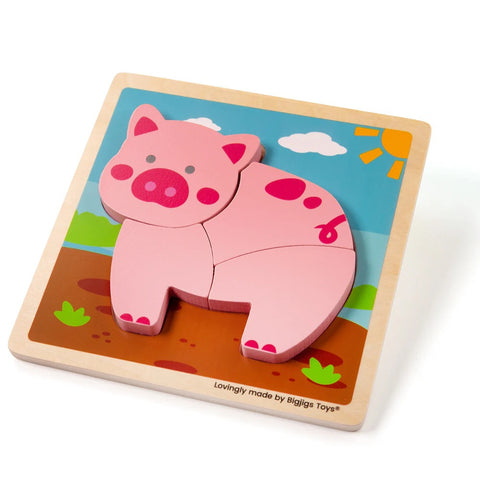 WOODEN CHUNKY PIG PUZZLE