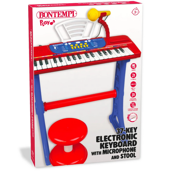 ELECTRONIC KEYBOARD WITH MICROPHONE STOOL