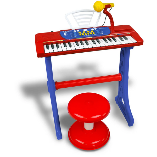 ELECTRONIC KEYBOARD WITH MICROPHONE STOOL