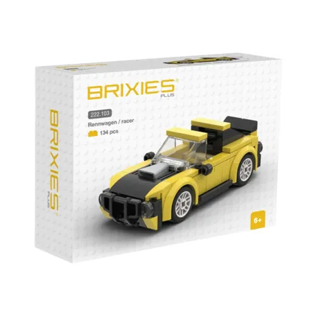 BRIXIES PLUS MINI RACER YELLOW