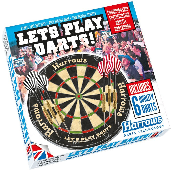 LETS PLAY DARTS BRISTLE BOARD GAME