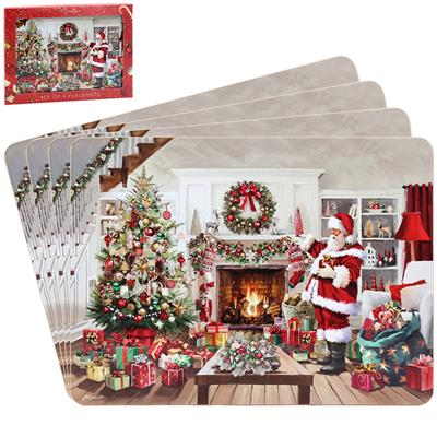 SET OF 4 SANTA PLACEMATS