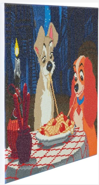 LADY AND THE TRAMP 40 X 50CM CRYSTAL ART KIT