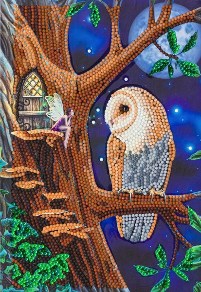 OWL & FAIRY TALES CRYSTAL ART NOTEBOOK