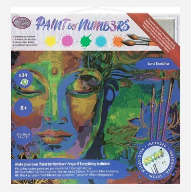 LORD BUDDHA PAINT BY NUMBERS KIT 30 X 30CM