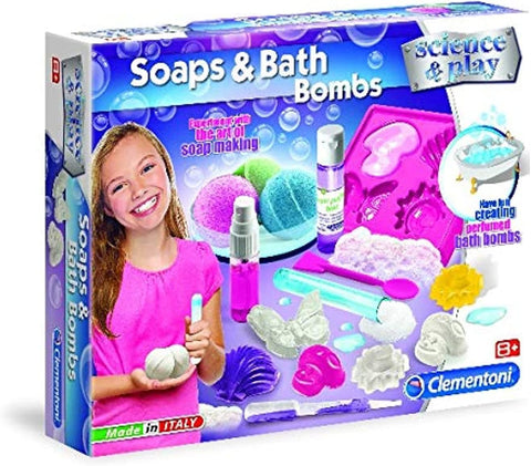 CLEMENTONI SCIENCE & PLAY SOAP AND BATH BOMB EXPERIMENT KIT FOR KIDS