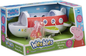 PEPPA PIG WEEBLES PUSH-ALONG WOBBILY PLANE