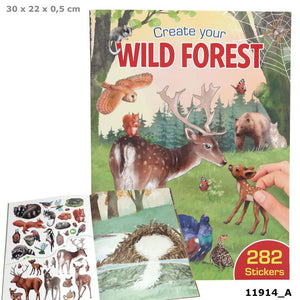 TOP MODEL CREATE YOUR OWN WILD FOREST STICKER BOOK - 280 STICKERS