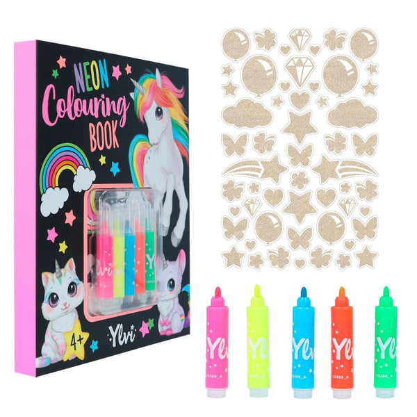 YLVI NEON COLOURING BOOK SET