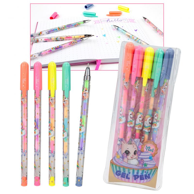 YIVI GEL PEN SET WITH 5 RAINBOW COLOURS