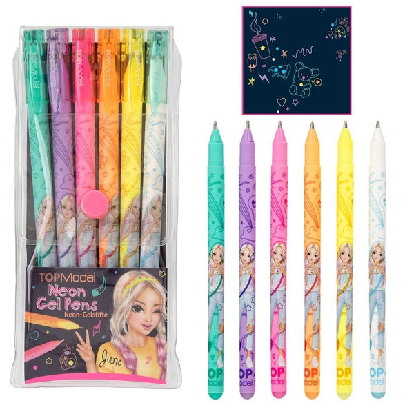 TOP MODEL NEON GEL PEN SET