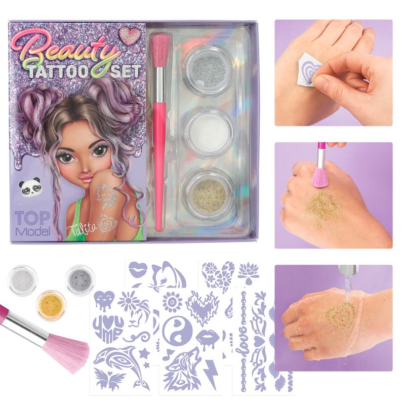 TOP MODEL GLITTER TATTOO SET BEAUTY AND ME