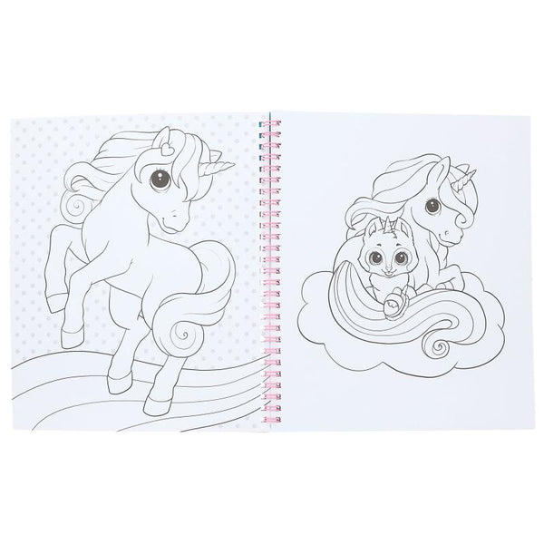 YLVI COLOURING BOOK WITH UNICORNS AND SEQUINS