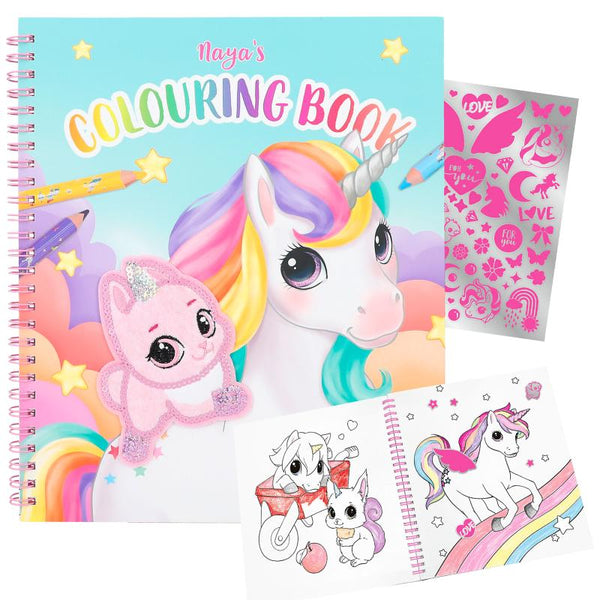 YLVI COLOURING BOOK WITH UNICORNS AND SEQUINS