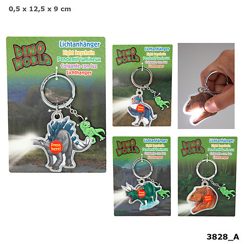 DINO WORLD LIGHT KEYCHAIN