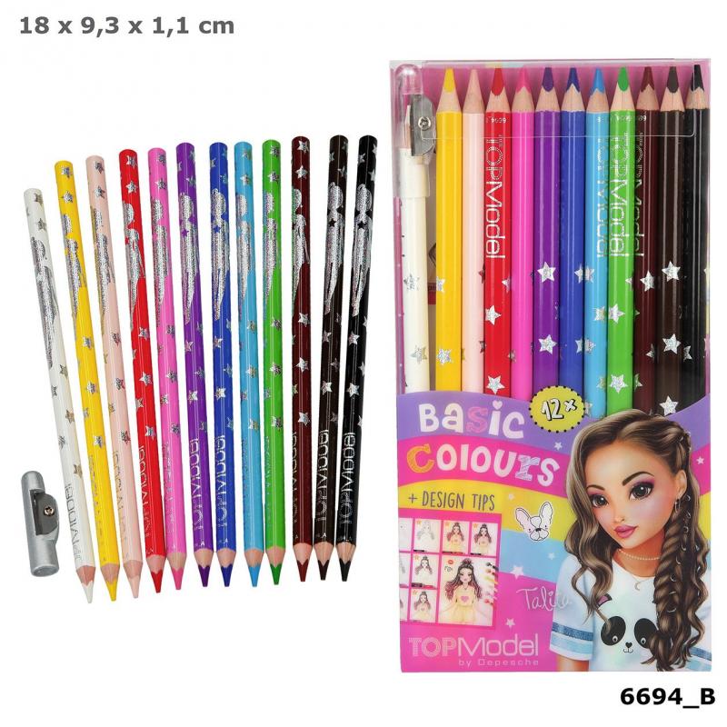 TOPMODEL COLOURED PENCILS 12 PACK