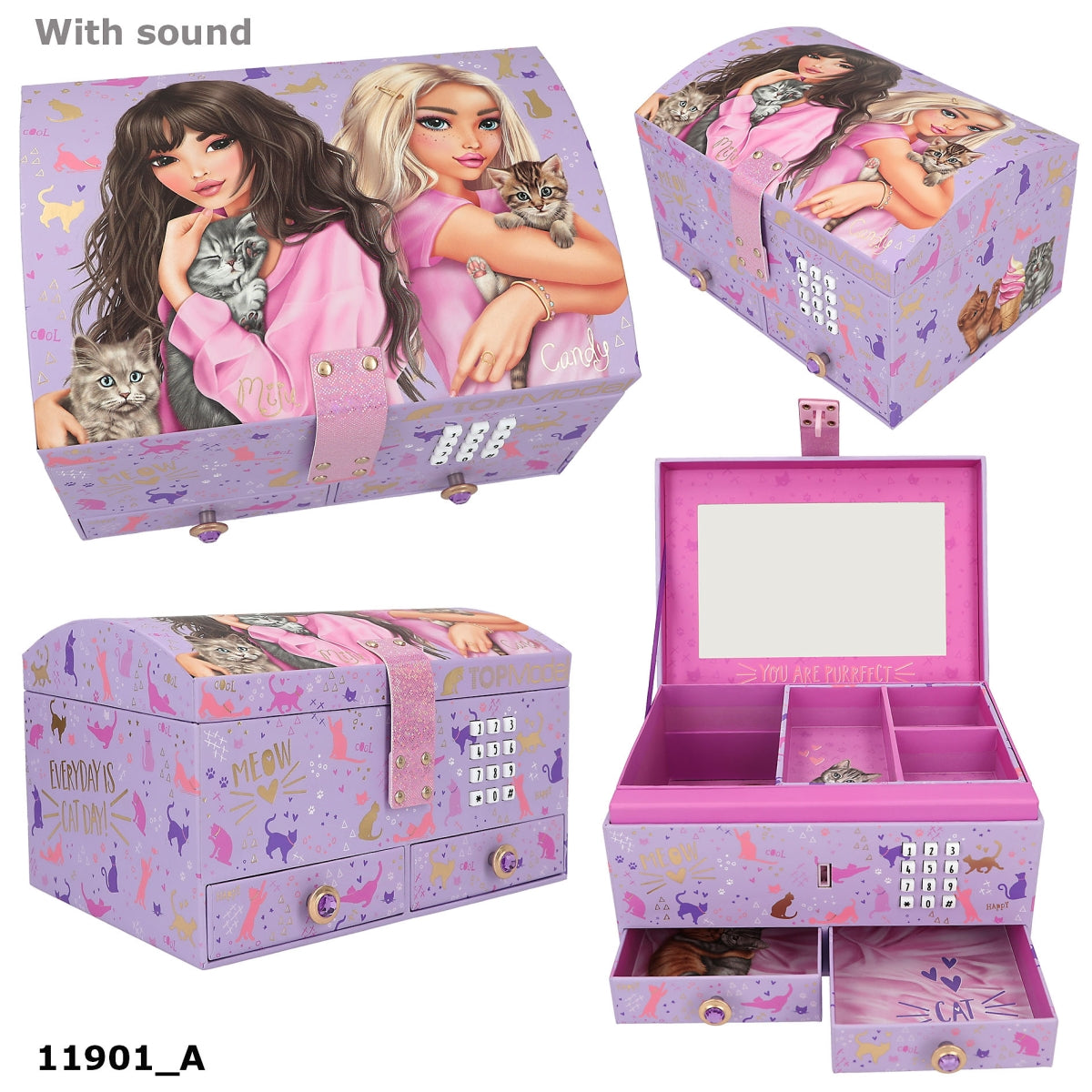 TOP MODEL BIG JEWELLERY BOX WITH CODE AND SOUNDS